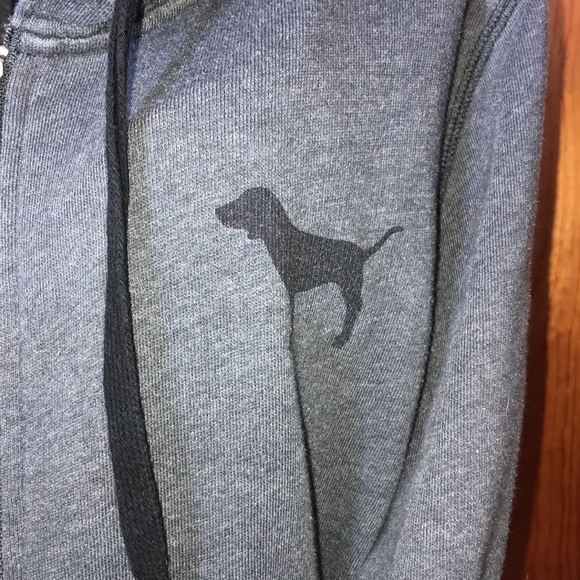 Pink Victoria’s Secret zip up sweatshirt hoodie size XS Animal print oversized​ - Picture 4 of 6